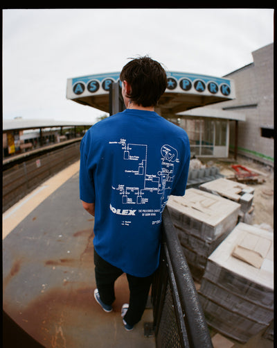 Bolex Schematic Tee Cobalt